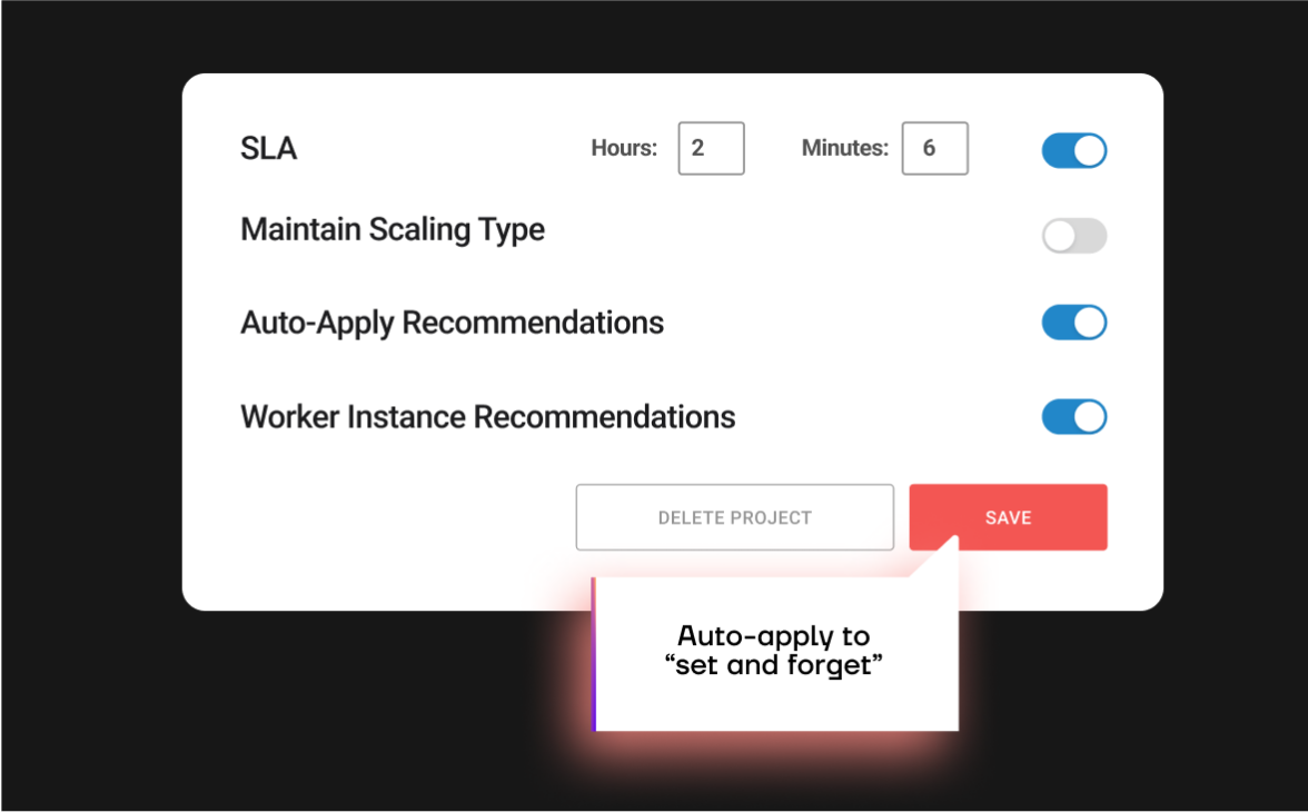 Set an SLA for Gradient to meet and it will hit it a the most cost-effective rate