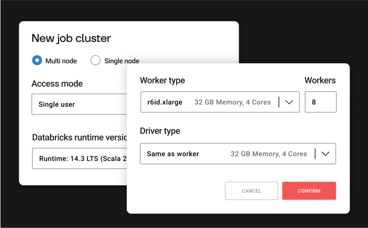 Gradient optimized cluster configurations to meet your data pipelines and needs