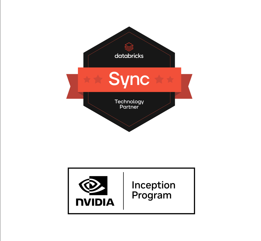 Sync is an official Databricks partner and part of the NVIDIA Inception program