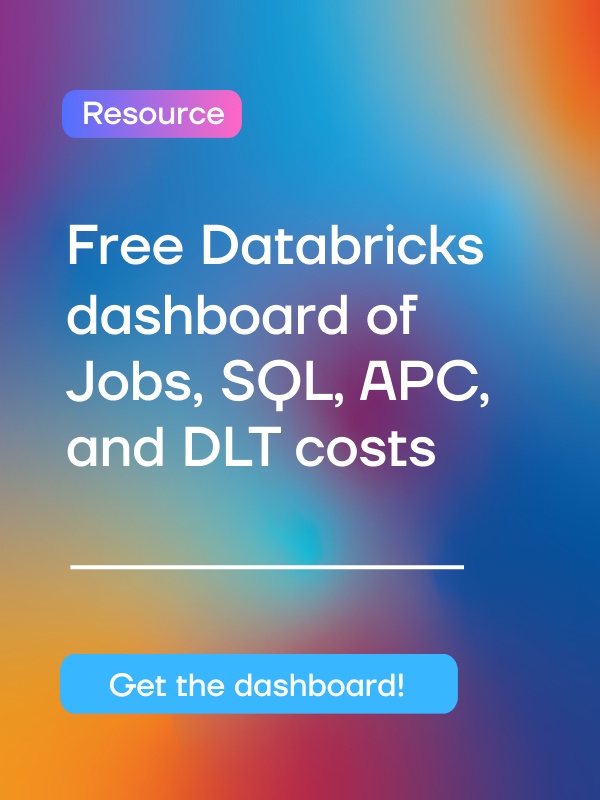 Databricks dashboard